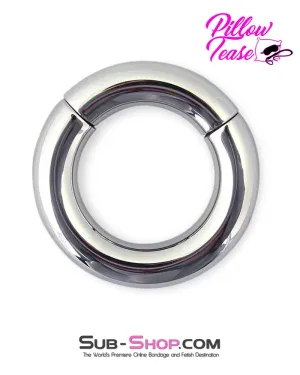0476M      Babe Magnet Stainless Steel Magnetic Ball Stretcher Ring, Small