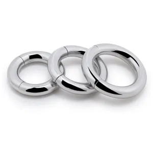 0644M      Babe Magnet Stainless Steel Magnetic Ball Stretcher Ring, Medium