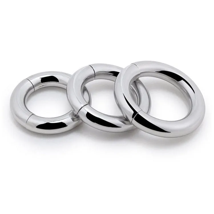 0644M      Babe Magnet Stainless Steel Magnetic Ball Stretcher Ring, Medium