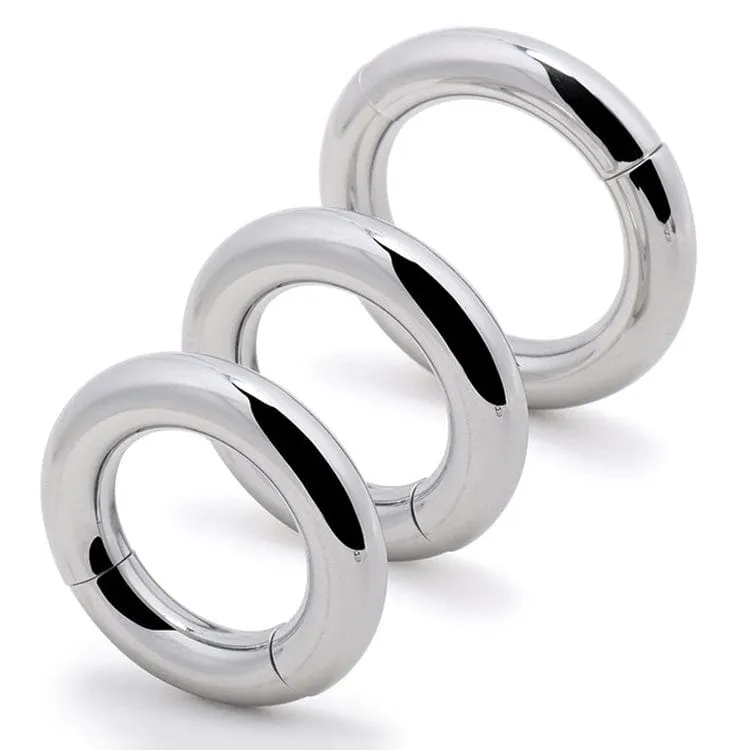 0644M      Babe Magnet Stainless Steel Magnetic Ball Stretcher Ring, Medium