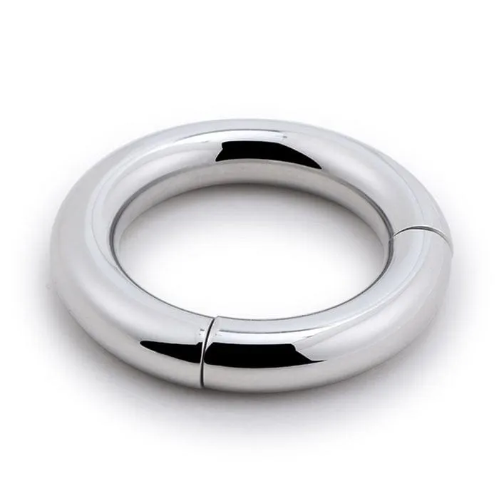 0644M      Babe Magnet Stainless Steel Magnetic Ball Stretcher Ring, Medium