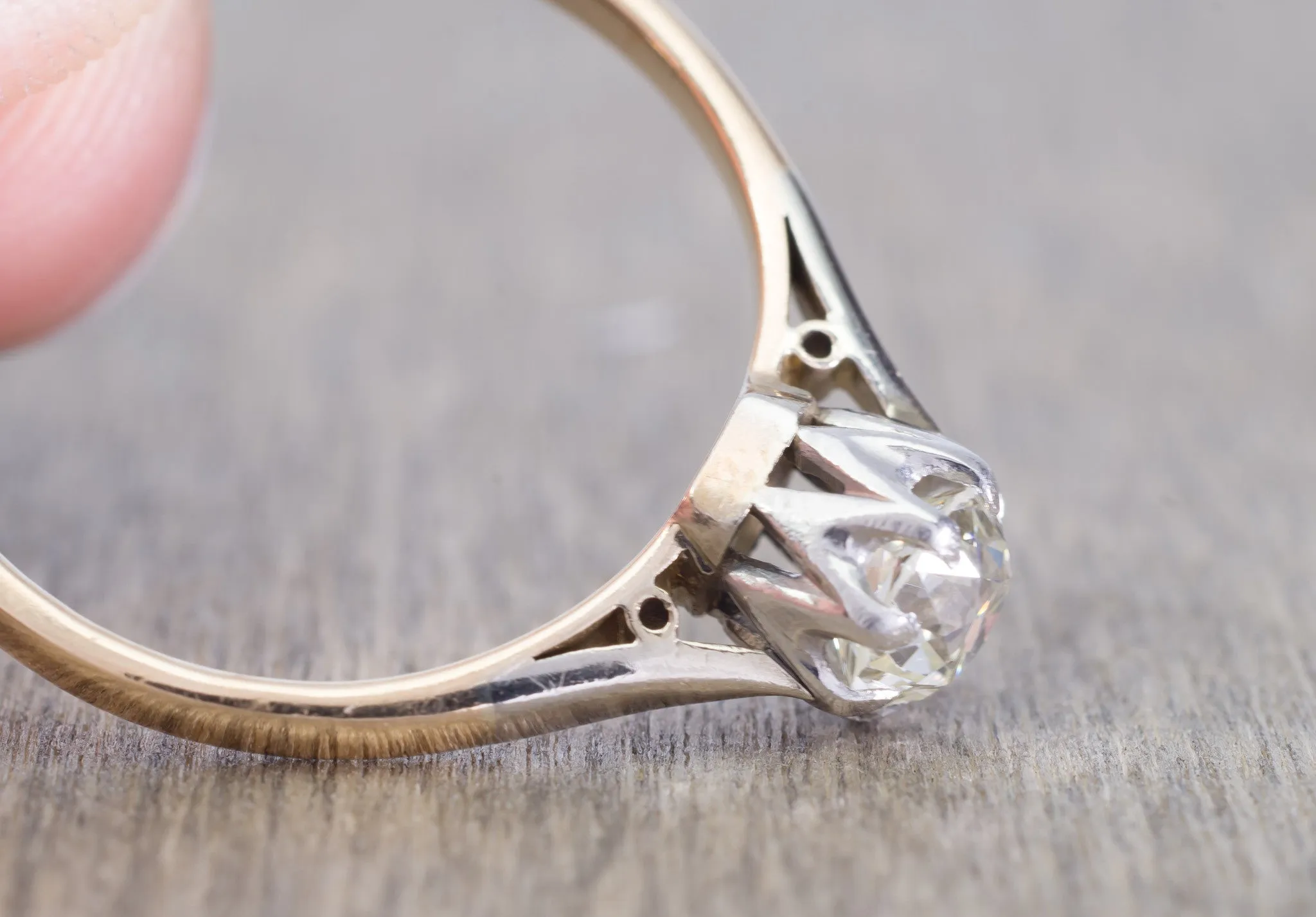 0.64CT OLD EUROPEAN DIAMOND EDWARDIAN SOLITAIRE