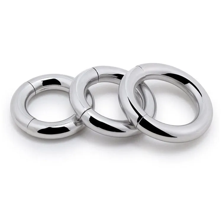 0685M      Babe Magnet Stainless Steel Magnetic Ball Stretcher Ring, Large