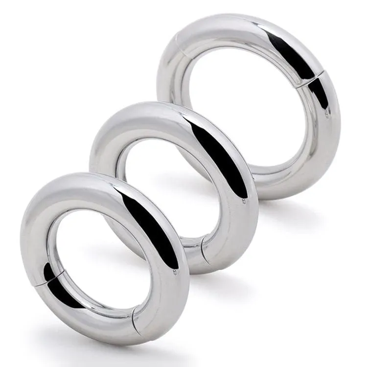 0685M      Babe Magnet Stainless Steel Magnetic Ball Stretcher Ring, Large