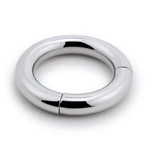 0685M      Babe Magnet Stainless Steel Magnetic Ball Stretcher Ring, Large