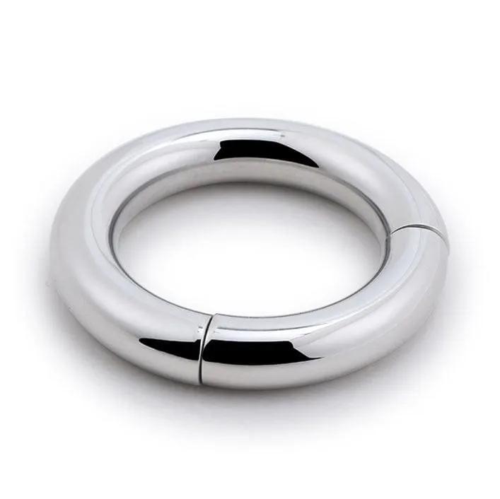0685M      Babe Magnet Stainless Steel Magnetic Ball Stretcher Ring, Large