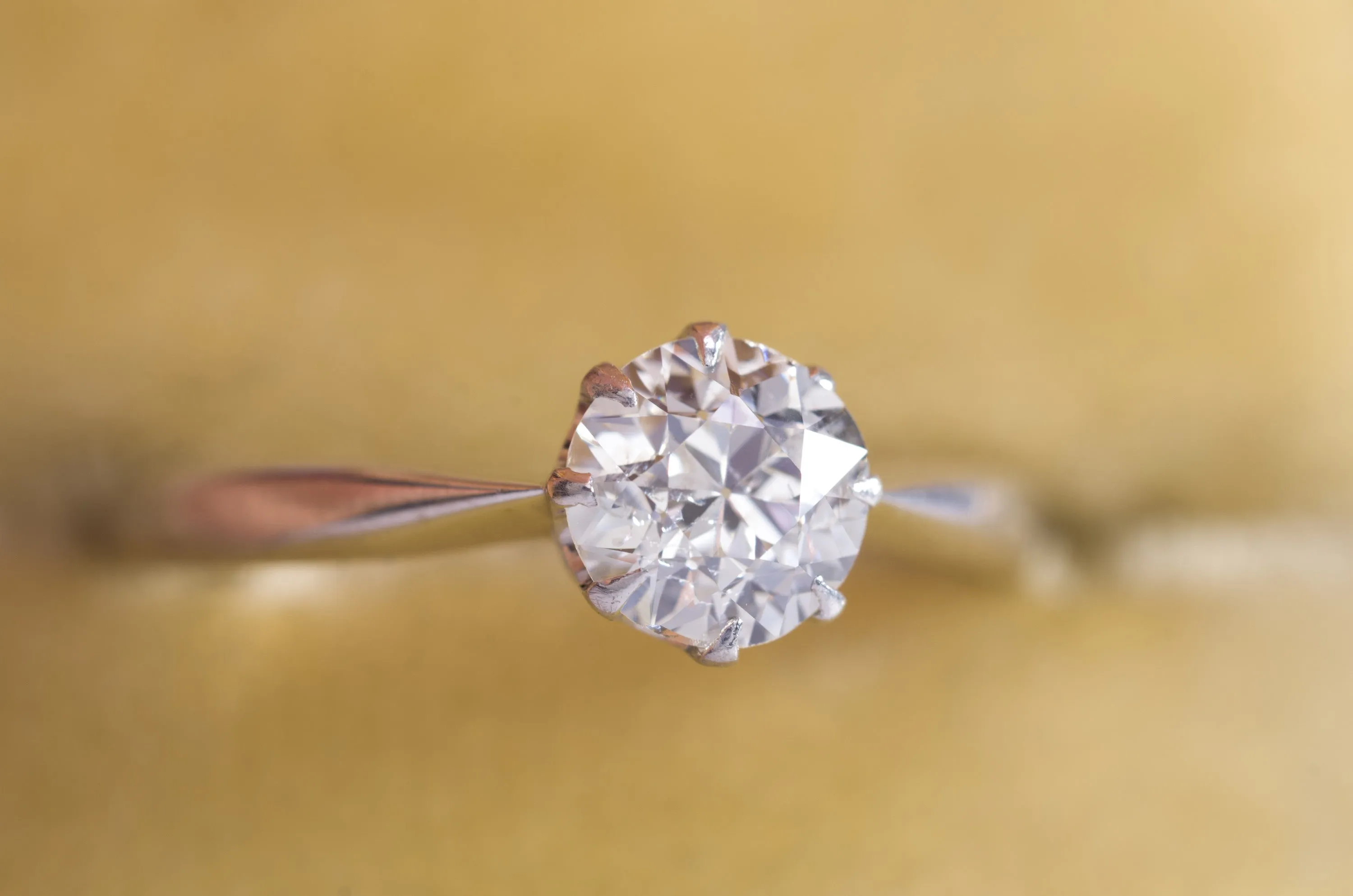 0.78CT OLD EUROPEAN CUT DIAMOND SOLITAIRE IN WHITE GOLD