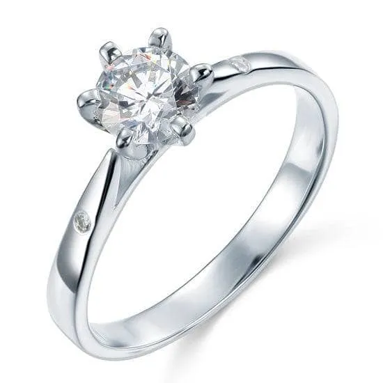 0.8 Ct Diamond 6-Prong Engagement Ring
