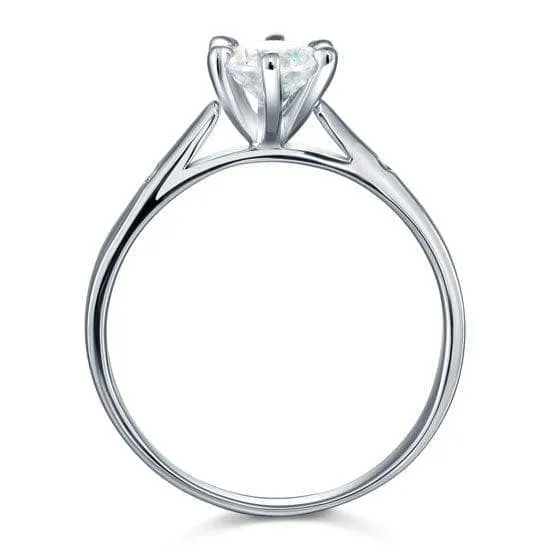 0.8 Ct Diamond 6-Prong Engagement Ring