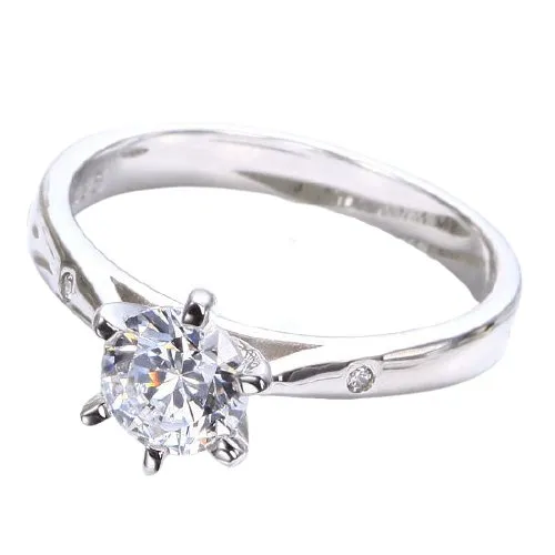 0.8 Ct Diamond 6-Prong Engagement Ring