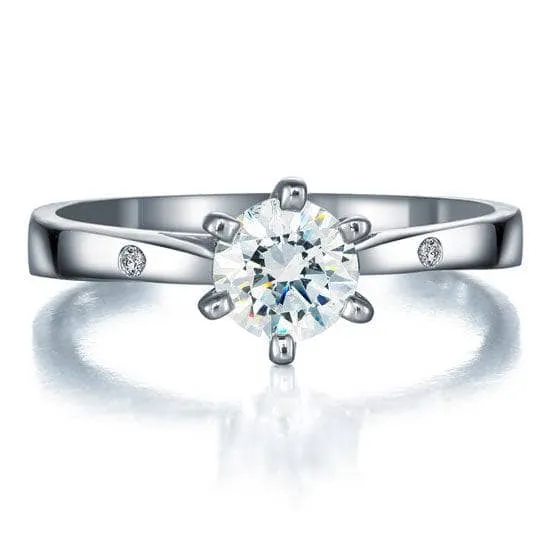 0.8 Ct Diamond 6-Prong Engagement Ring