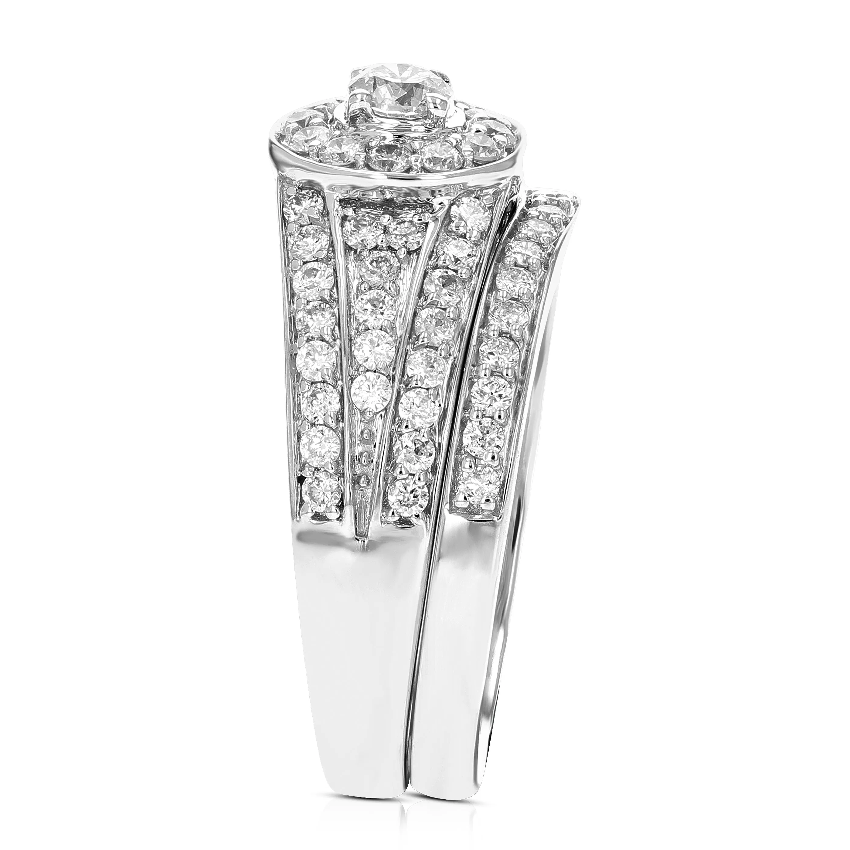 1 cttw Diamond Wedding & Engagement Rings Set
