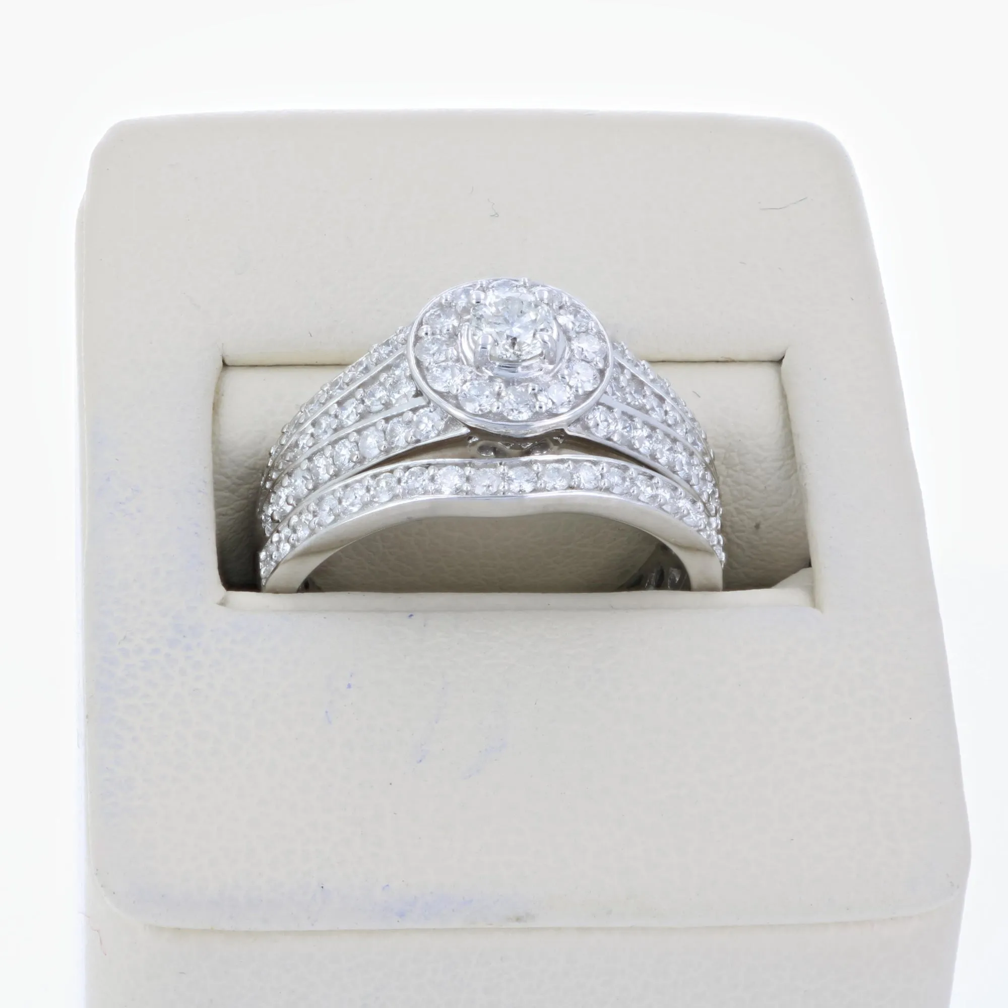 1 cttw Diamond Wedding & Engagement Rings Set