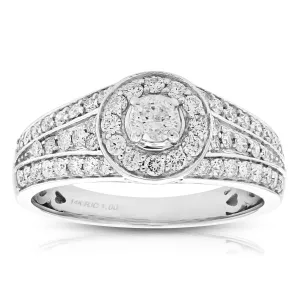 1 cttw Diamond Wedding & Engagement Rings Set