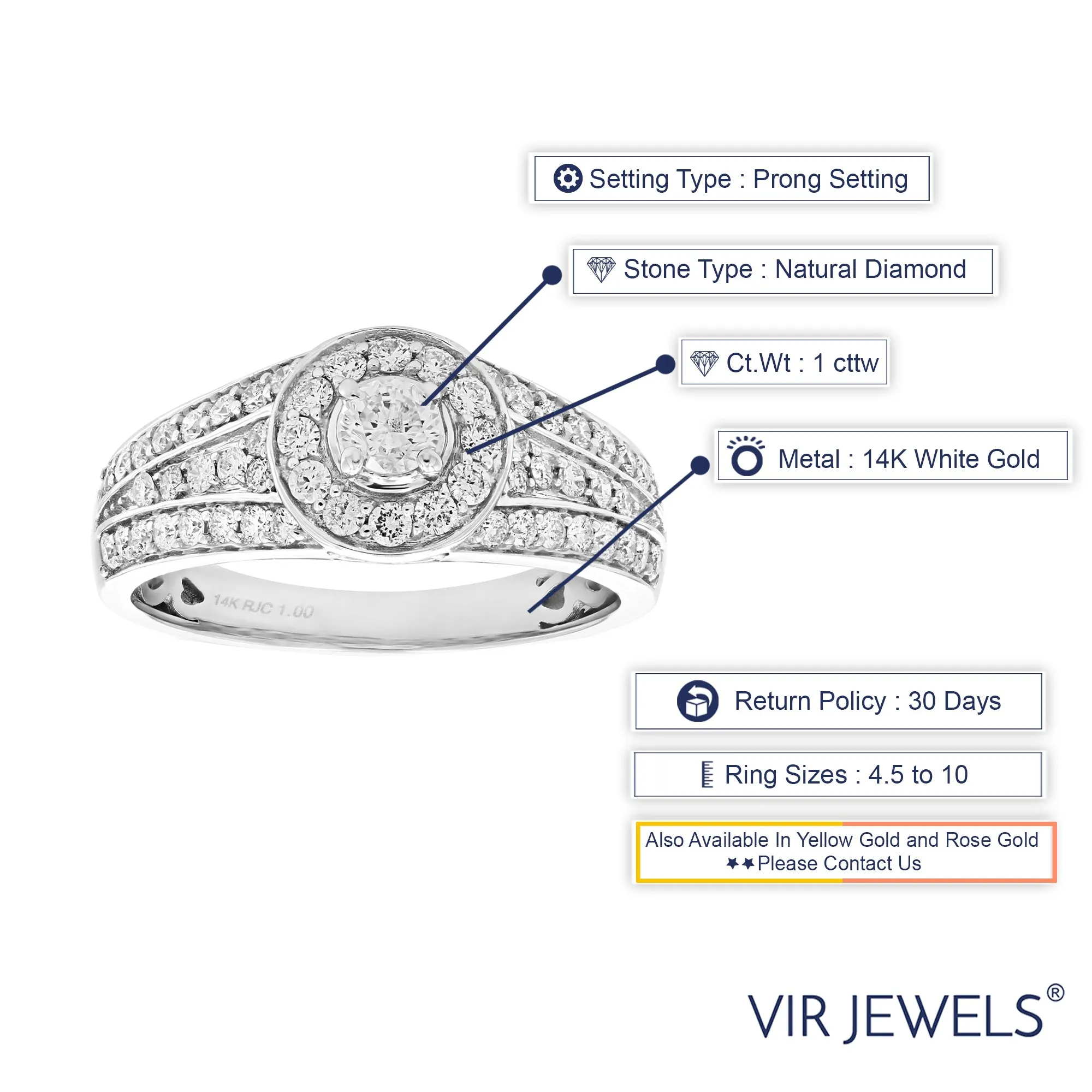 1 cttw Diamond Wedding & Engagement Rings Set