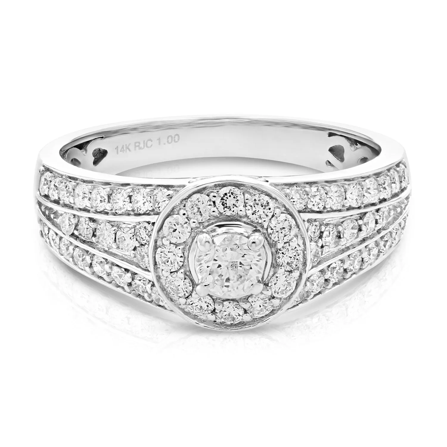 1 cttw Diamond Wedding & Engagement Rings Set