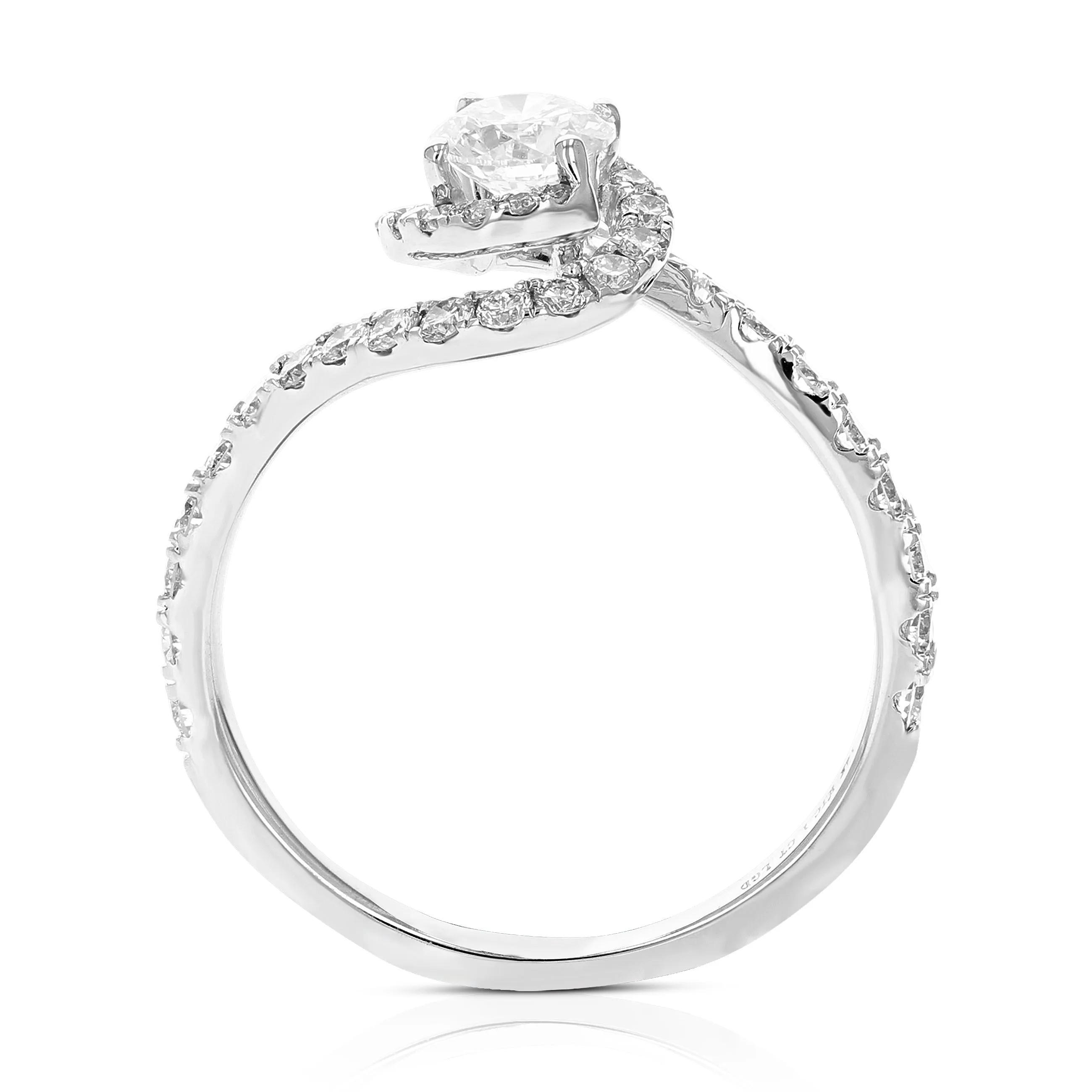 1 cttw Lab Grown Diamond Solitaire Wedding Rings in 14K White Gold