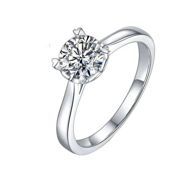1.0 ct 6.5mm Round Diamond Solitaire Engagement Ring