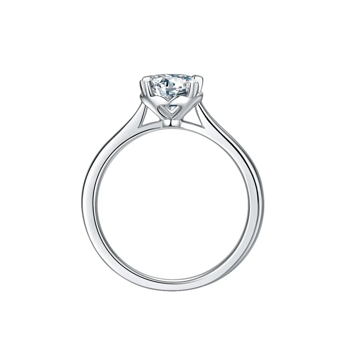 1.0 ct 6.5mm Round Diamond Solitaire Engagement Ring