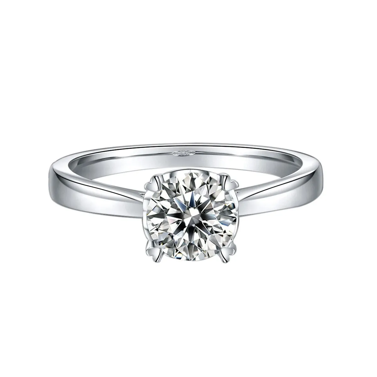 1.0 ct 6.5mm Round Diamond Solitaire Engagement Ring