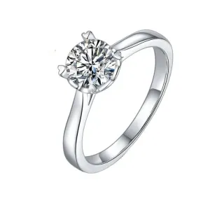 1.0 ct 6.5mm Round Diamond Solitaire Engagement Ring