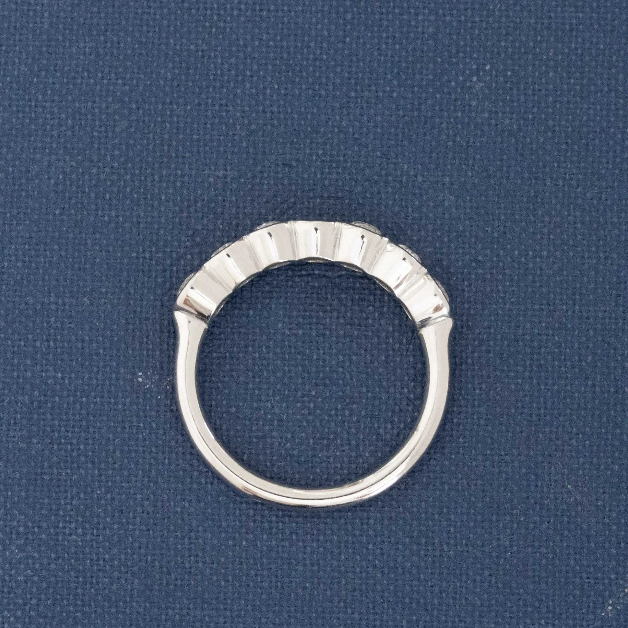 1.00ctw Old European Cut Diamond Half Bezel Band