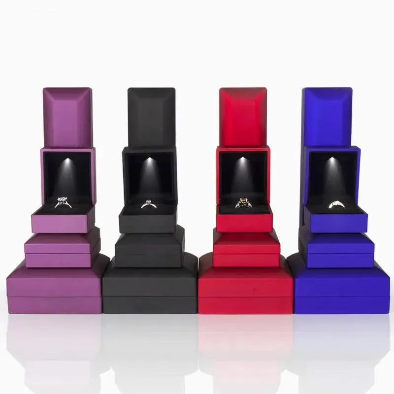 100PCS Cheap Custom Wholesale Jewelry Boxes with LED Light