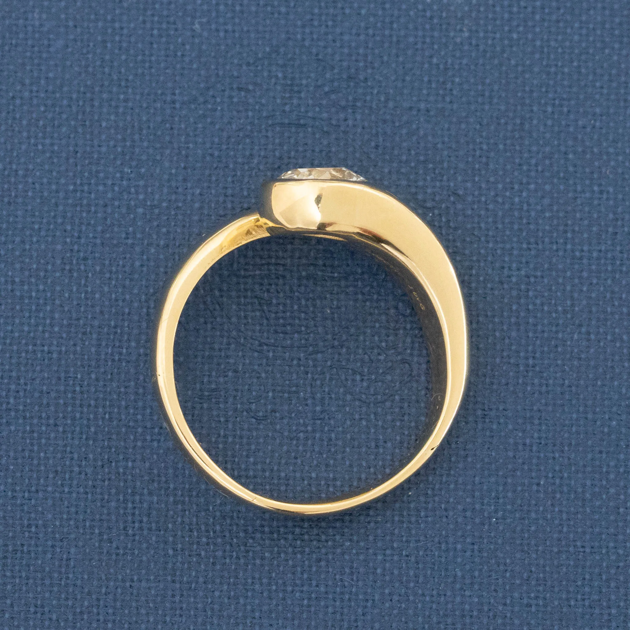 1.02ct Old European Cut Diamond Bypass Ring, GIA K VS1