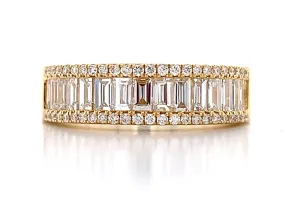 1.02CT TW Diamond Three Row Anniversary, Eternity Band