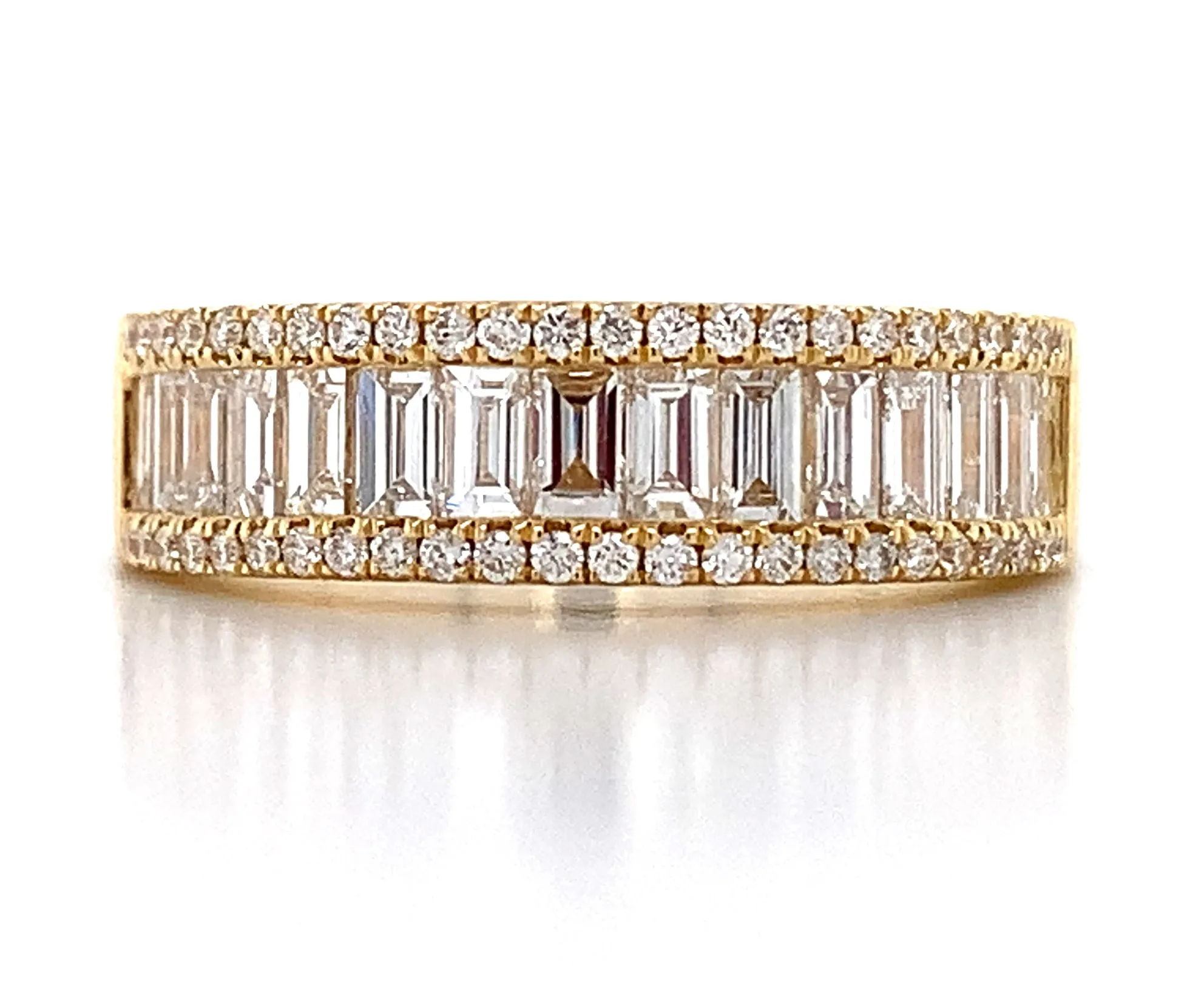 1.02CT TW Diamond Three Row Anniversary, Eternity Band