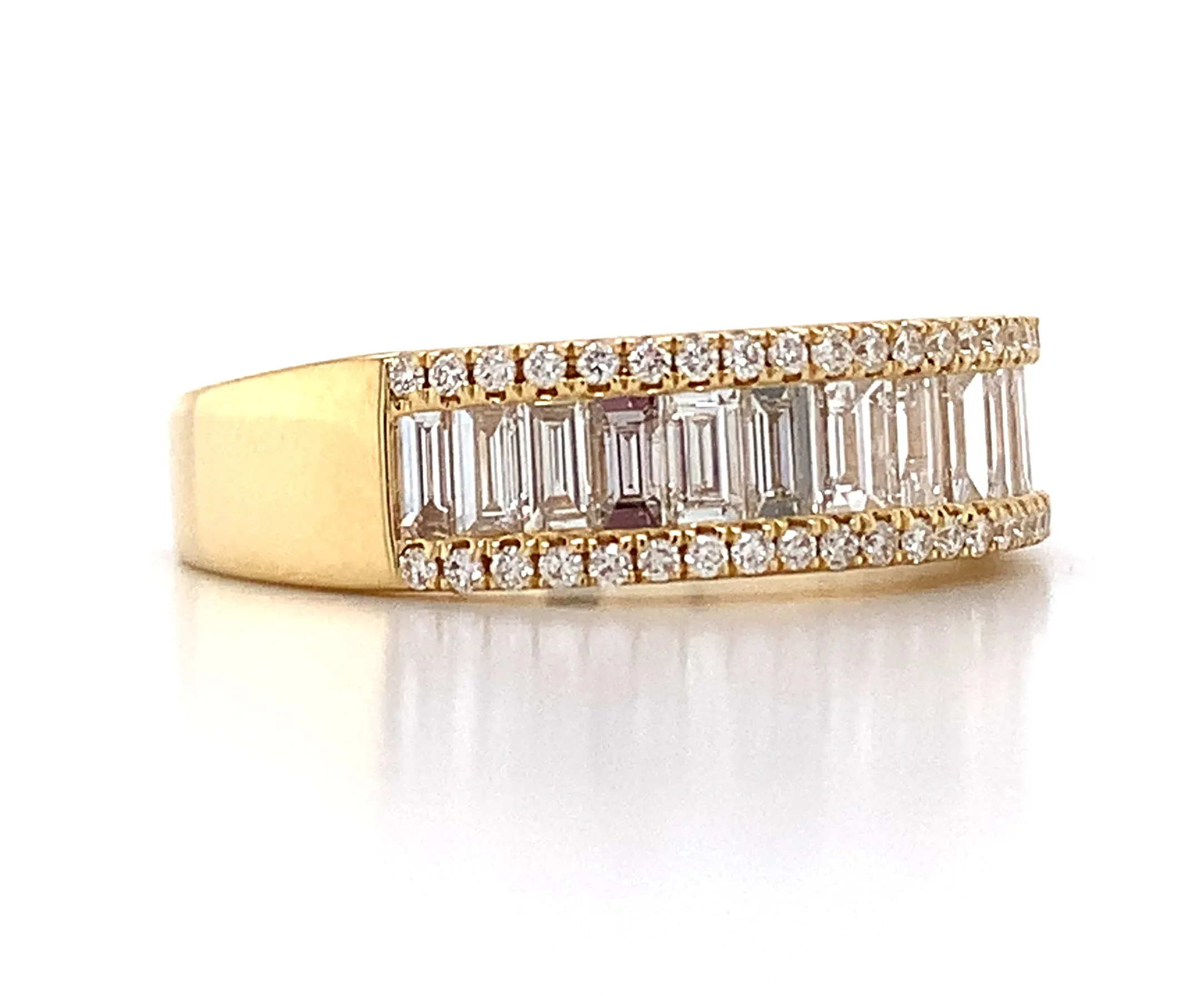 1.02CT TW Diamond Three Row Anniversary, Eternity Band