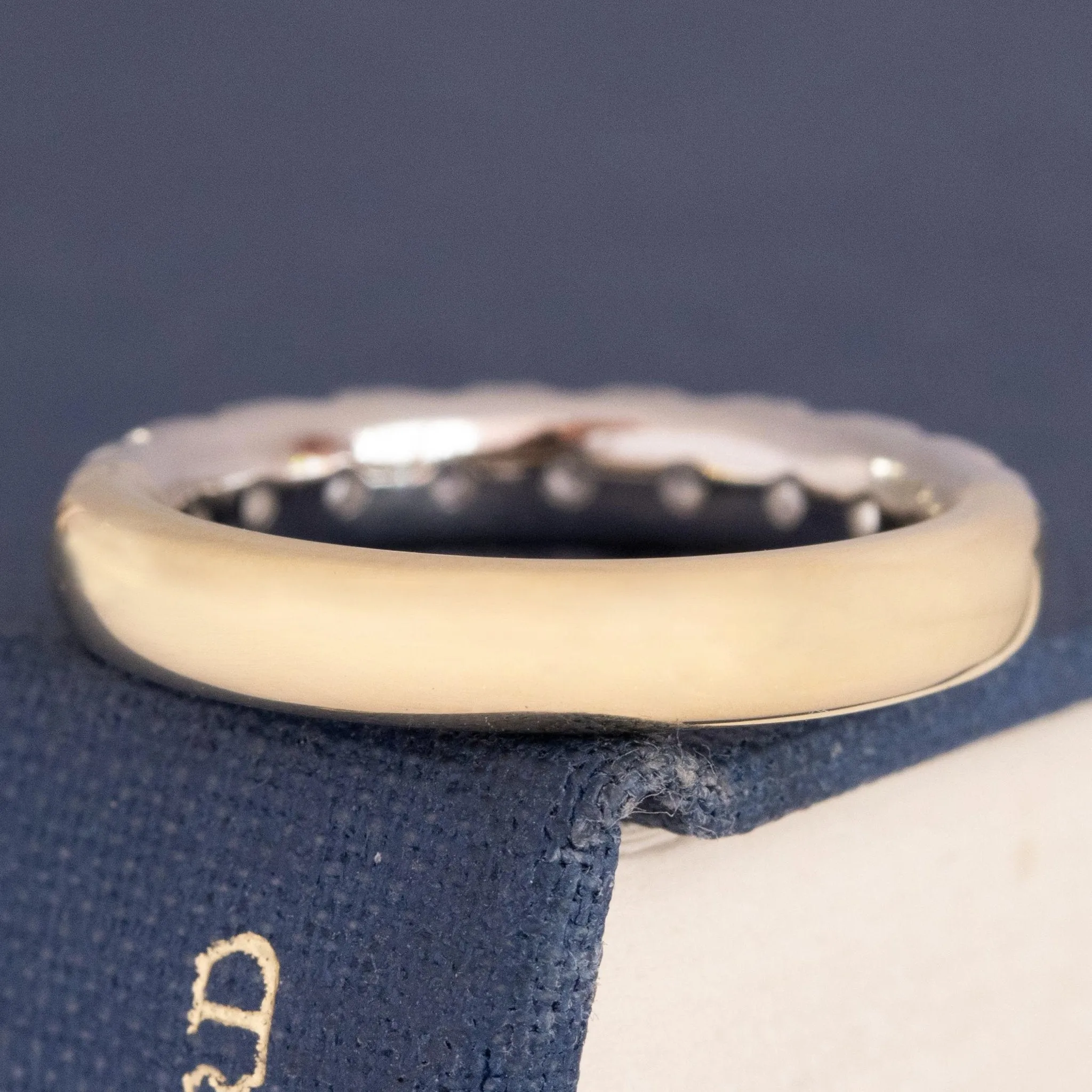 1.03ctw Old European Cut Diamond Yin-Yang Half Eternity Band
