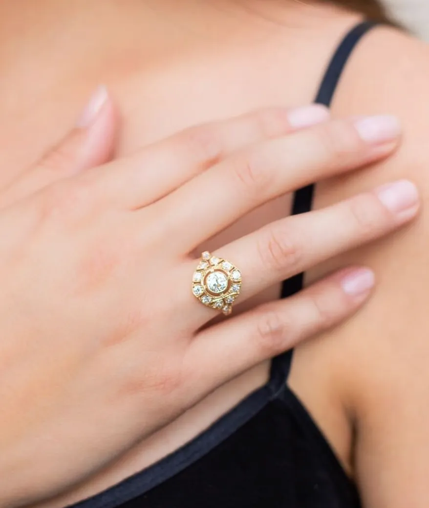 1.09 cttw. Old European Cut Ring