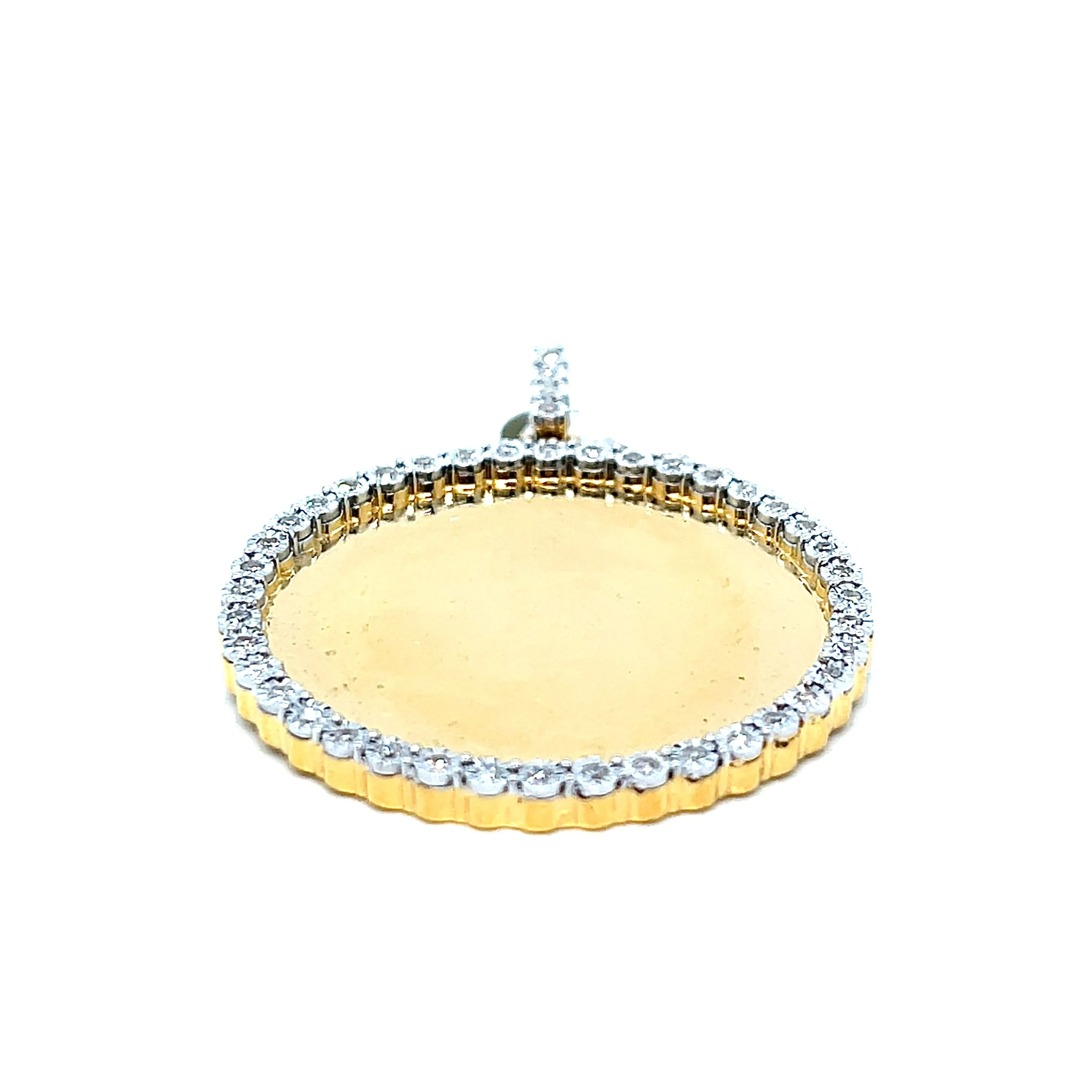 10k Gold 0.35ct Picture Memory Charm Holder with Natural Diamonds - CSP29445A1