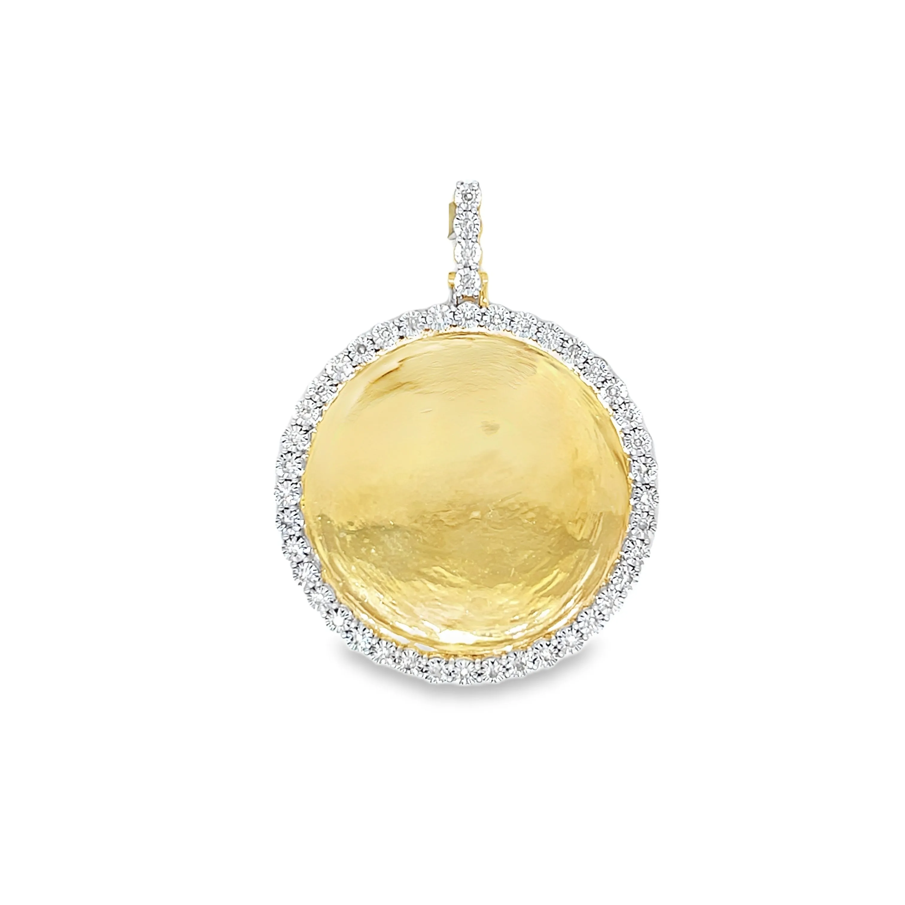 10k Gold 0.35ct Picture Memory Charm Holder with Natural Diamonds - CSP29445A1
