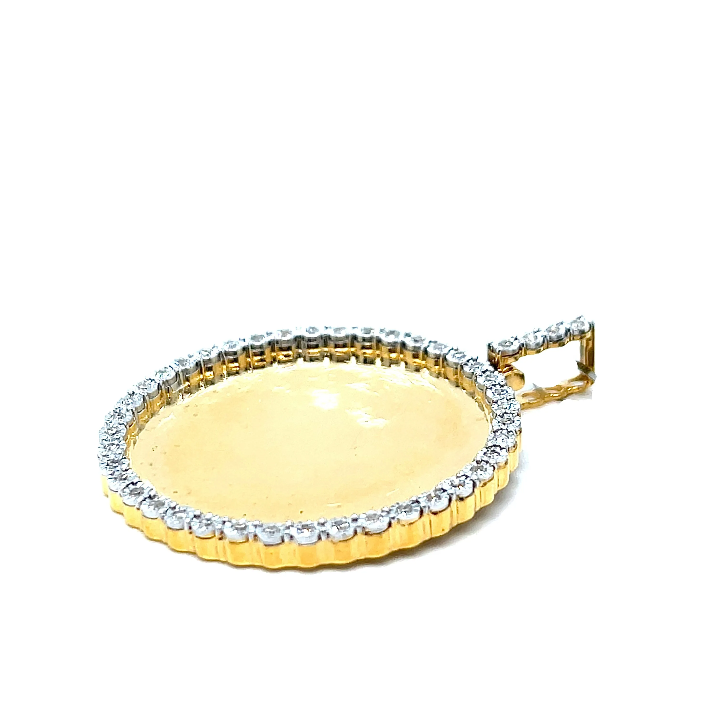 10k Gold 0.35ct Picture Memory Charm Holder with Natural Diamonds - CSP29445A1