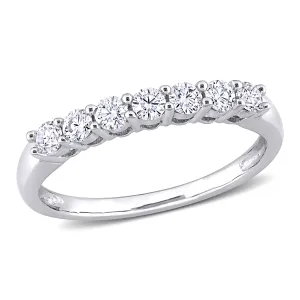 10K White Gold Diamond Anniversary Ring