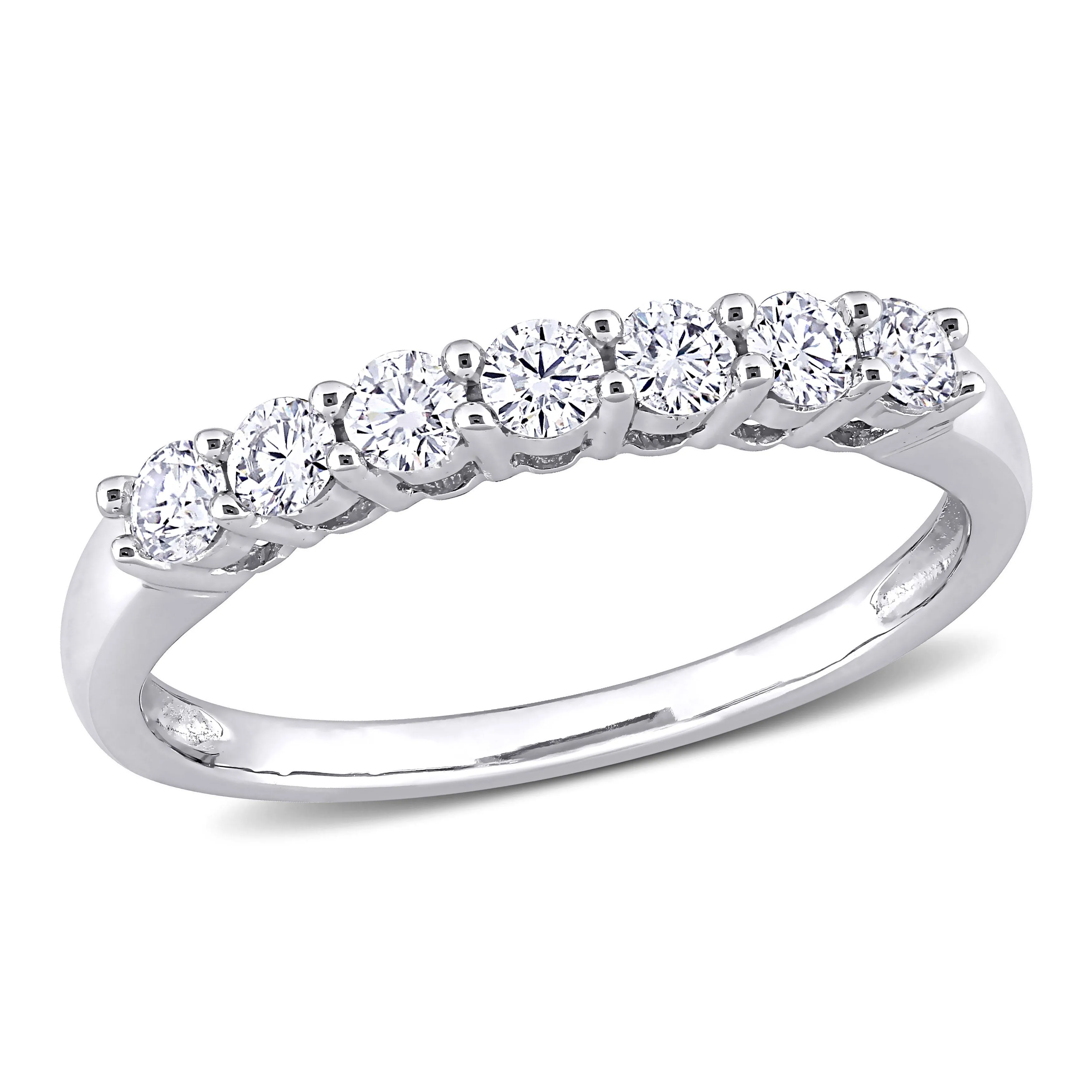 10K White Gold Diamond Anniversary Ring