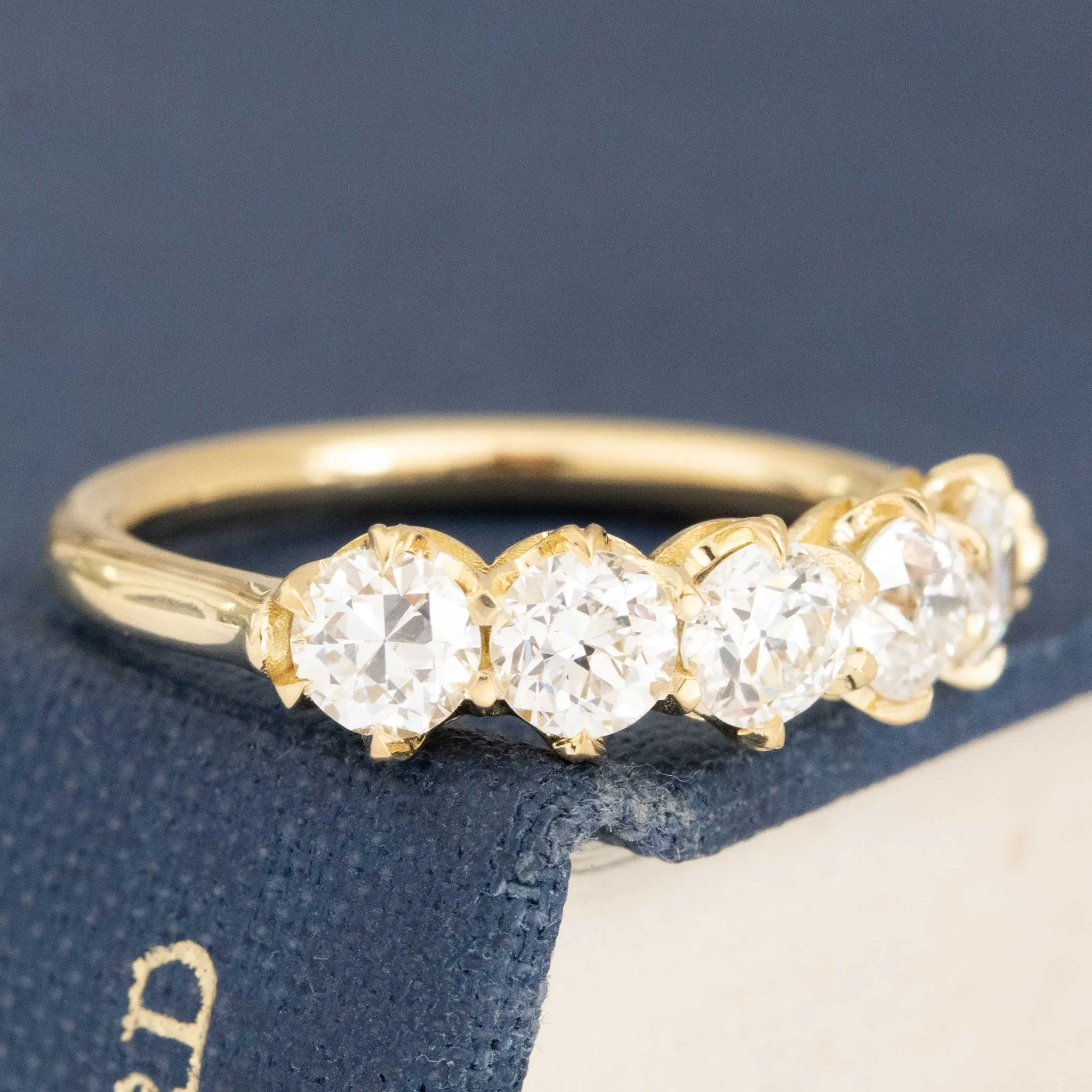 1.10ctw Old European Cut Diamond 5-Stone Band