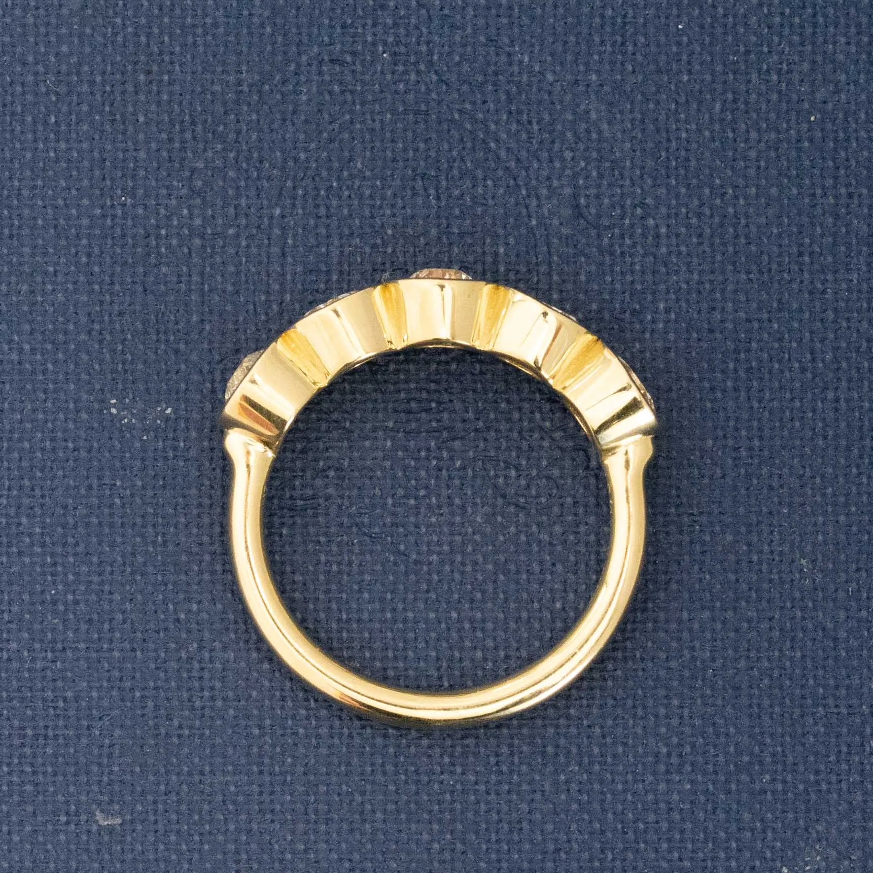 1.11ctw Old European Cut Diamond 5-Stone Bezel Band