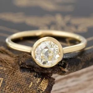 1.13ct Old European Cut Solitaire, GIA Fancy Yellow VS2