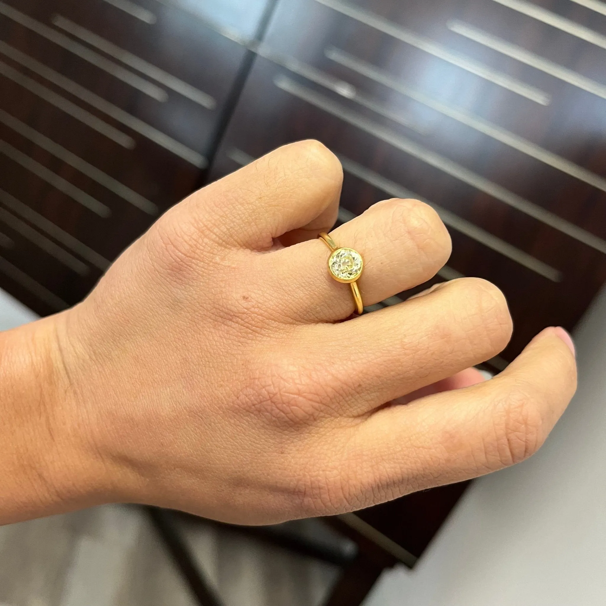 1.13ct Old European Cut Solitaire, GIA Fancy Yellow VS2