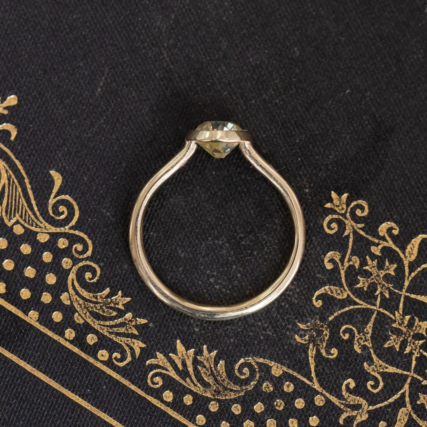 1.13ct Old European Cut Solitaire, GIA Fancy Yellow VS2