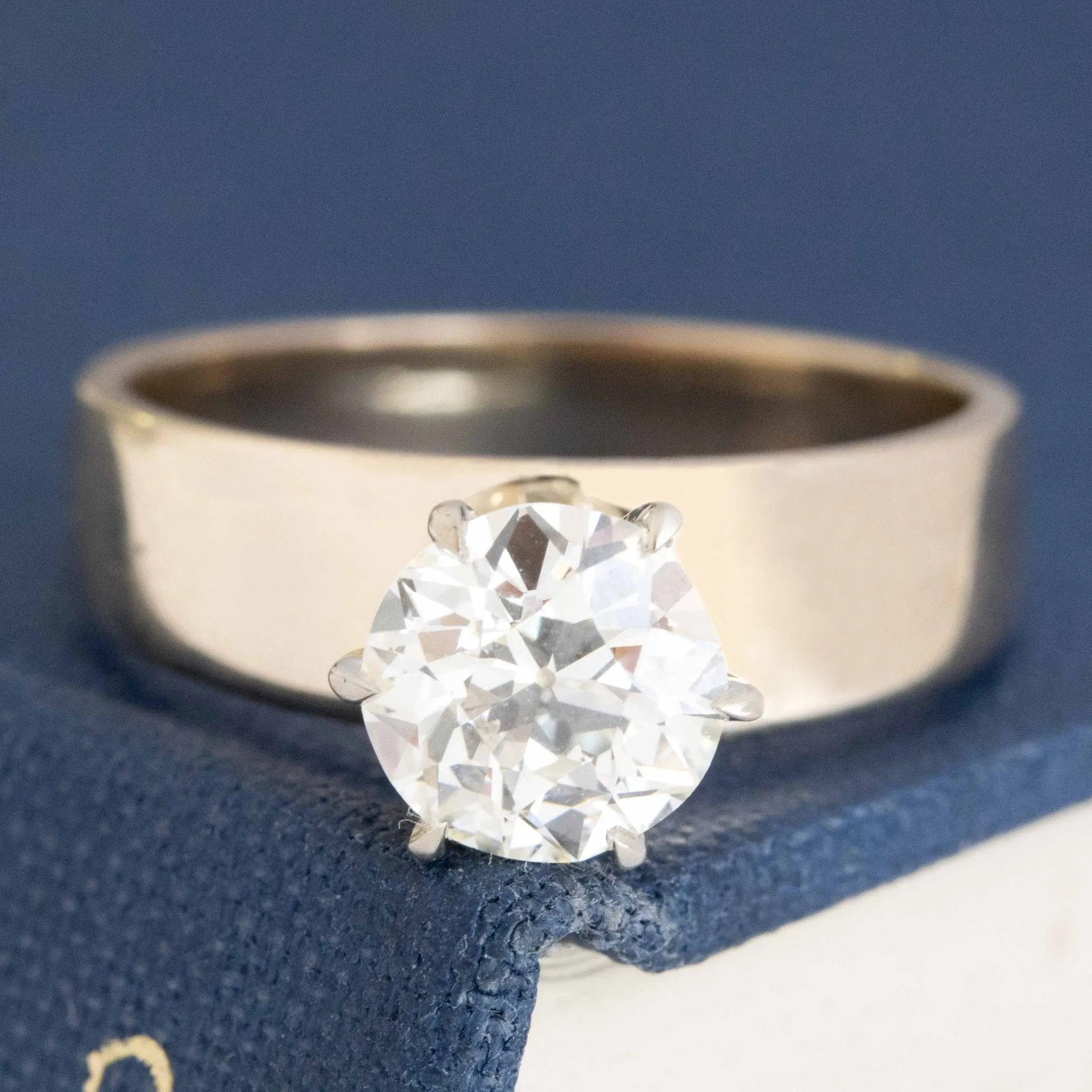 1.14ct Vintage Old European Cut Diamond Solitaire