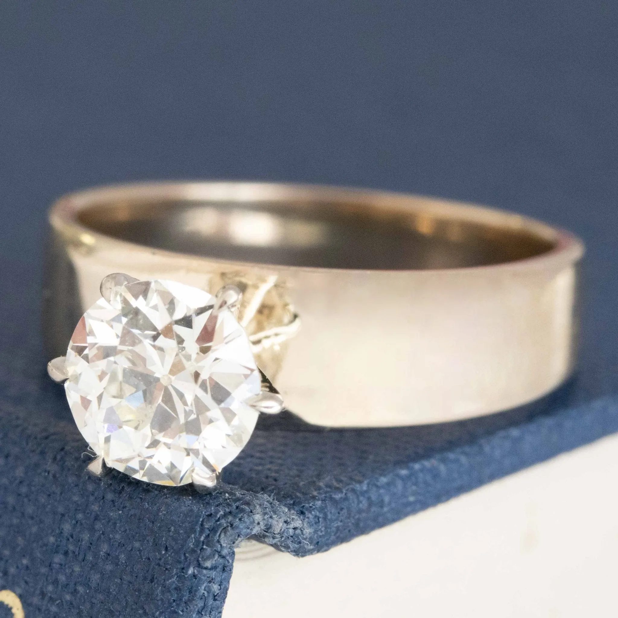 1.14ct Vintage Old European Cut Diamond Solitaire