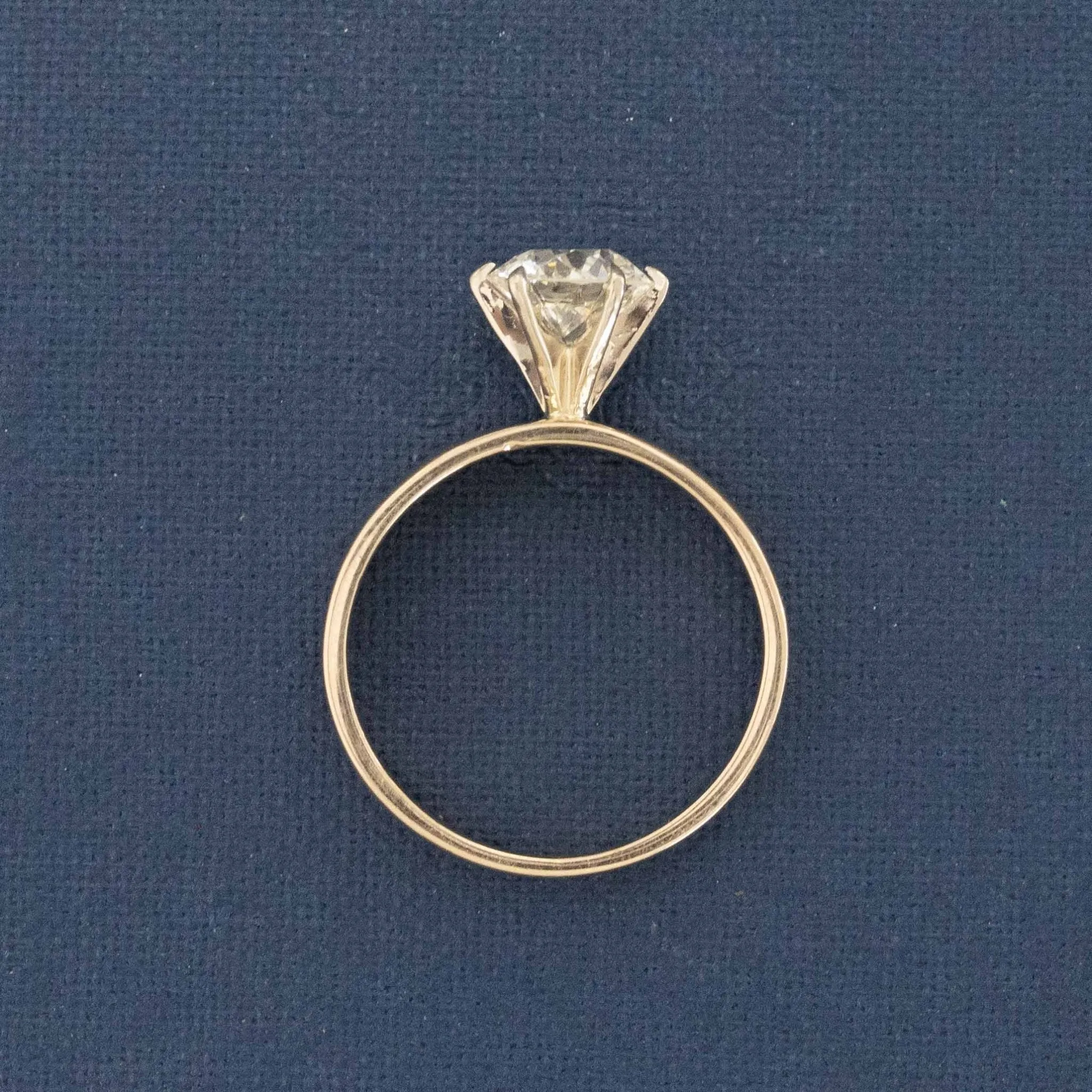 1.14ct Vintage Old European Cut Diamond Solitaire