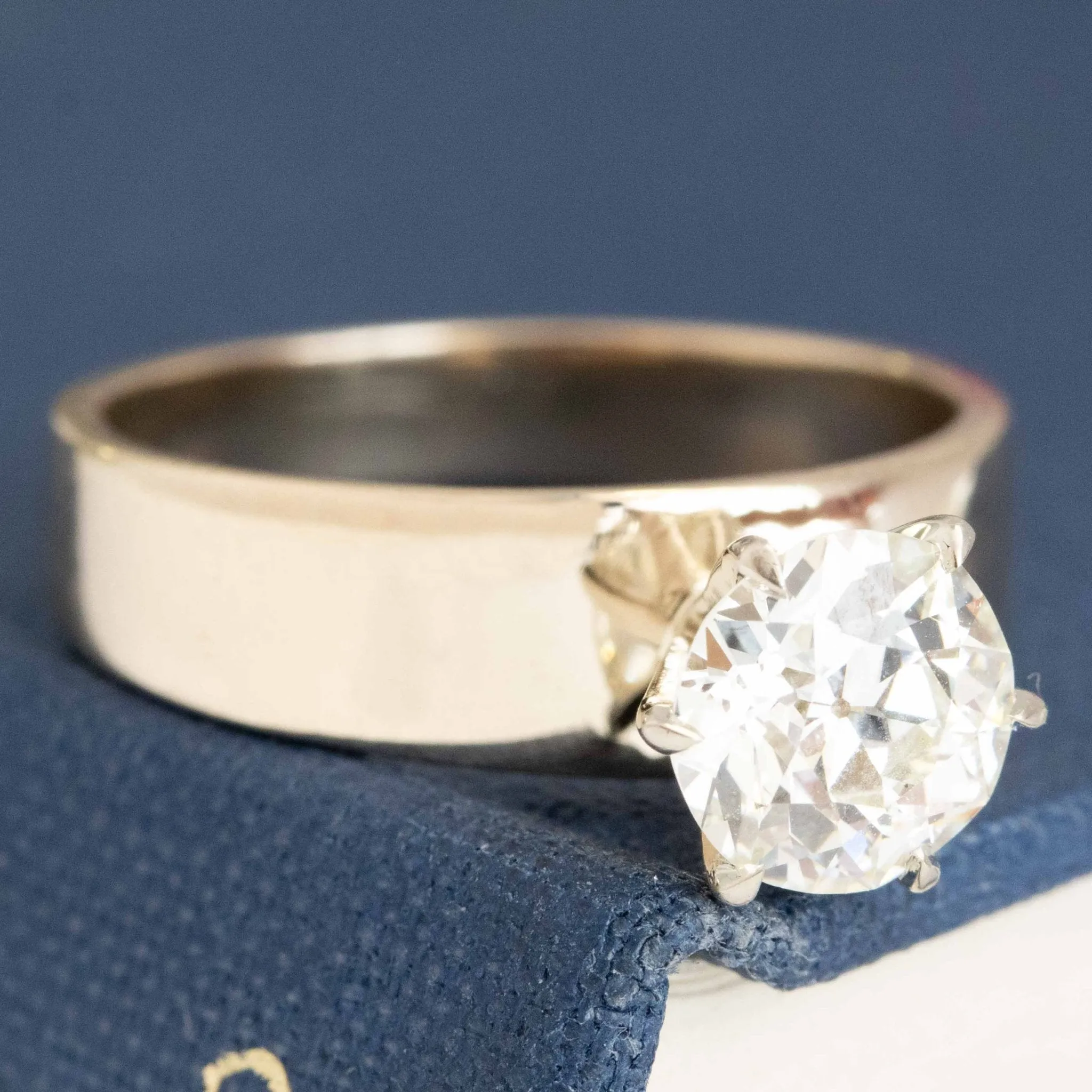 1.14ct Vintage Old European Cut Diamond Solitaire