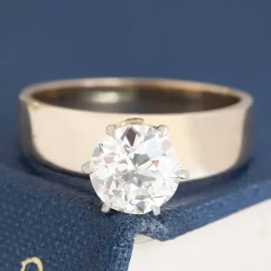 1.14ct Vintage Old European Cut Diamond Solitaire