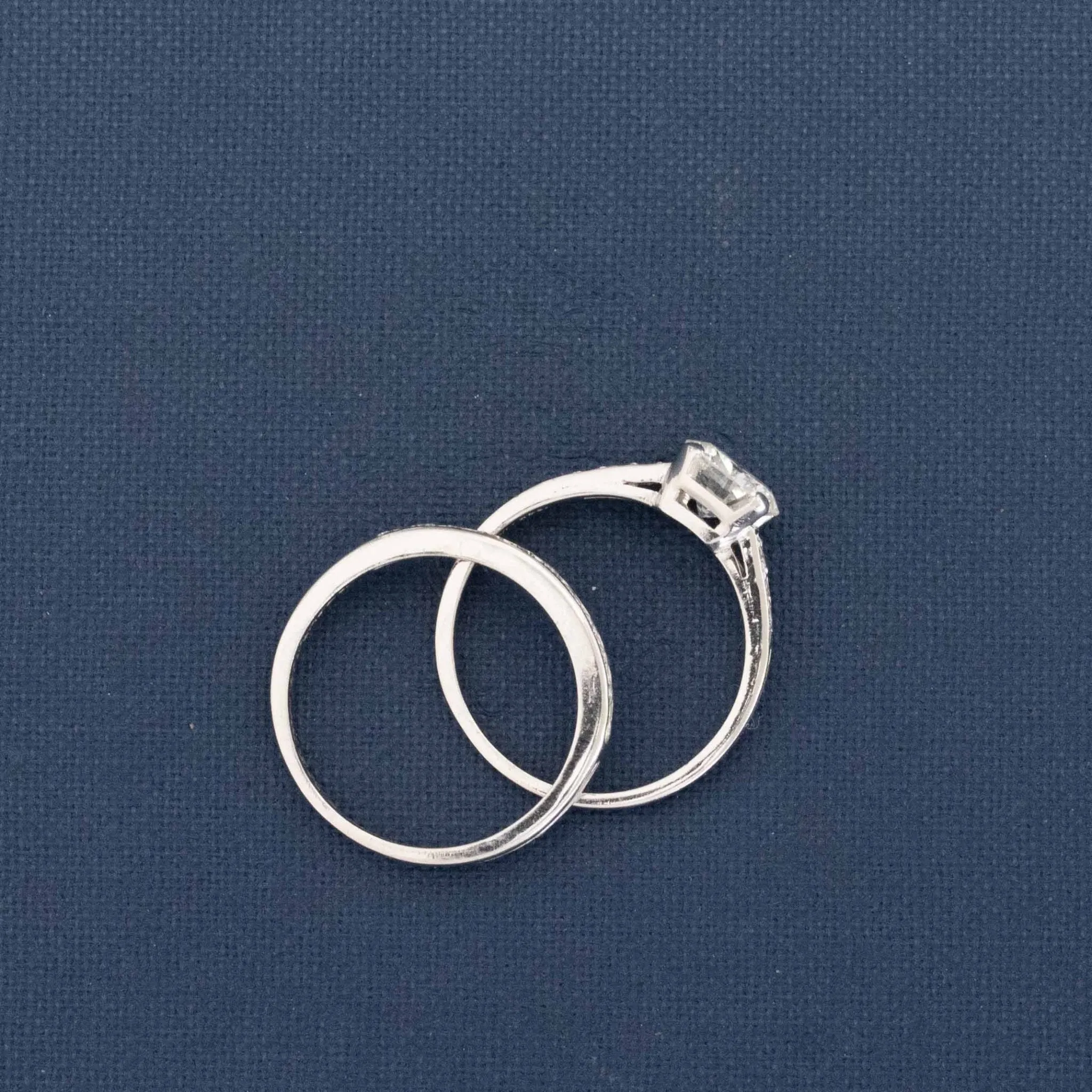 1.18ctw Vintage Round Diamond Wedding Set by Tiffany & Co.