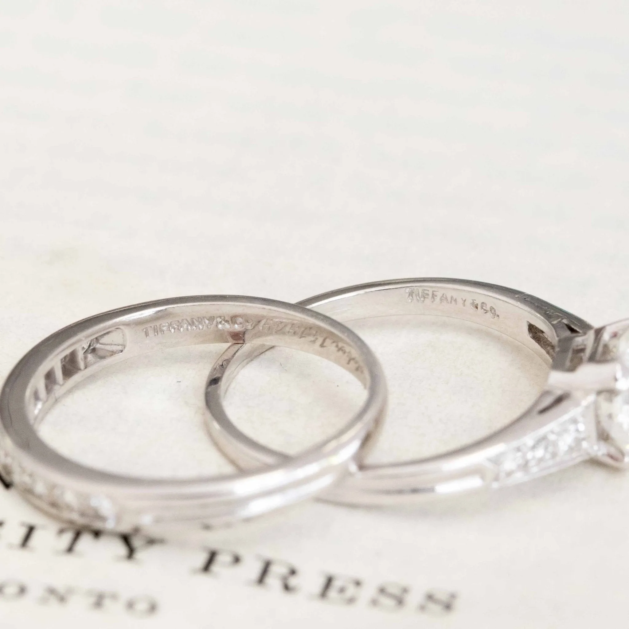 1.18ctw Vintage Round Diamond Wedding Set by Tiffany & Co.